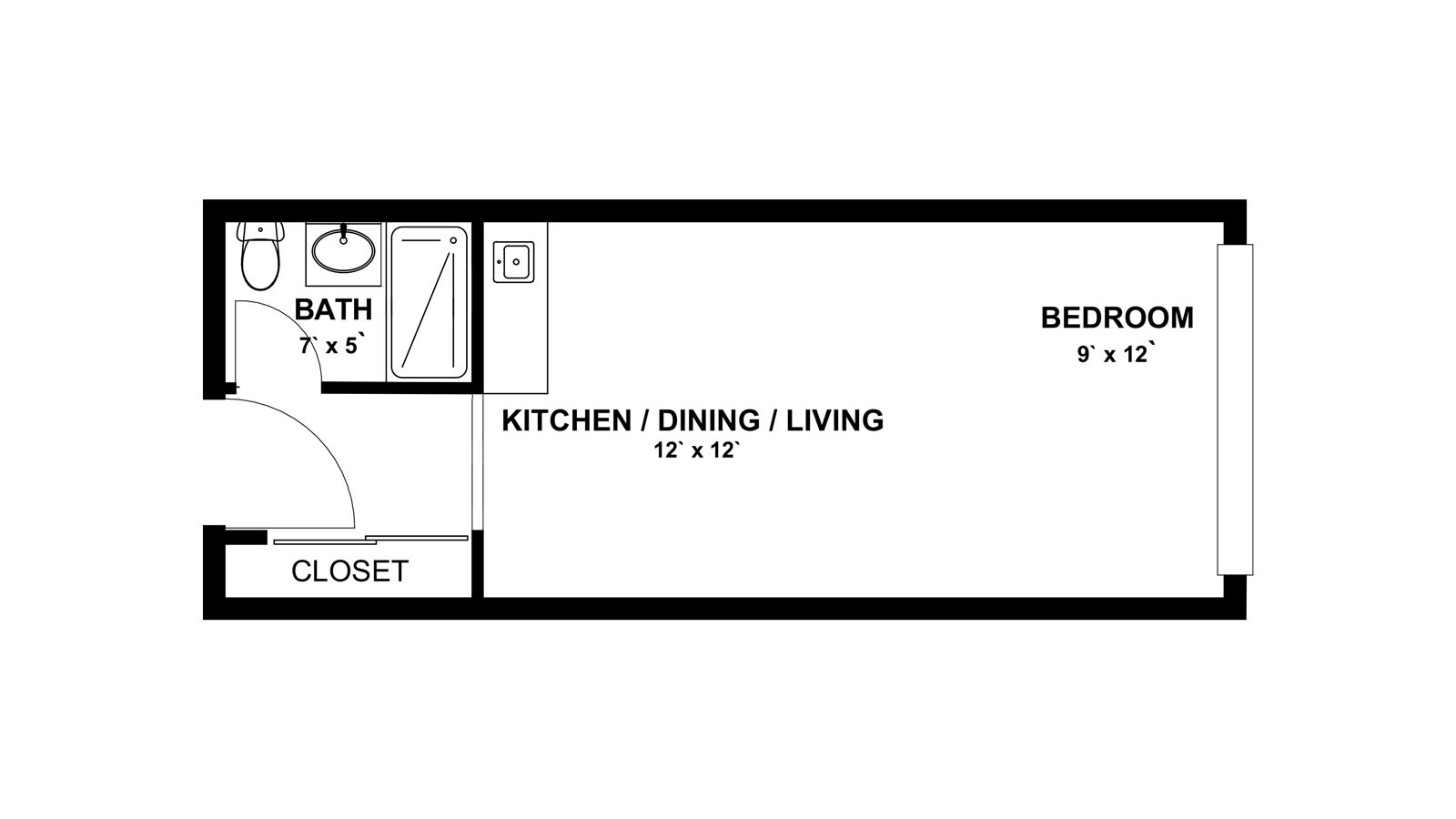 Studio Condo Floor Plan